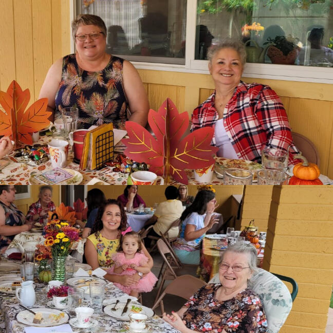 Women enjoying a tea together