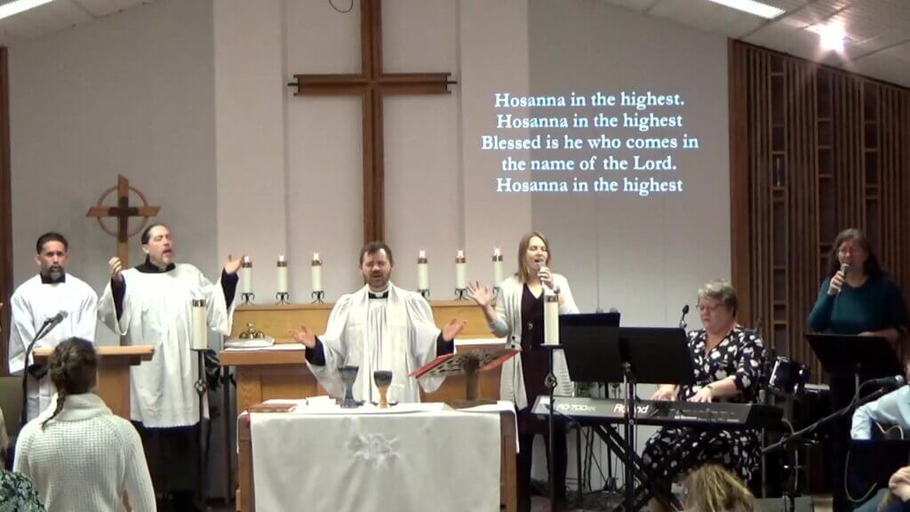 Sunday morning worship at DMAC